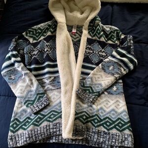 NWOT No Boundaries Hooded Knit Sweater